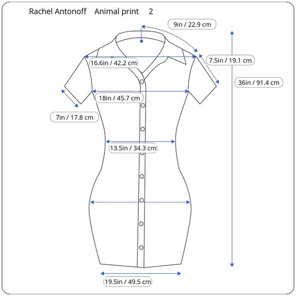 🐅 RACHEL ANTONOFF colorblock animal print denim dress, 2 — EUC - Picture 7 of 7